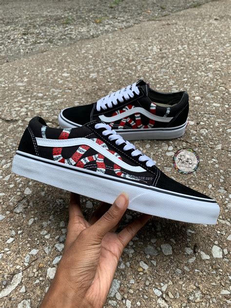 vans gucci snake custom|vans x gucci.